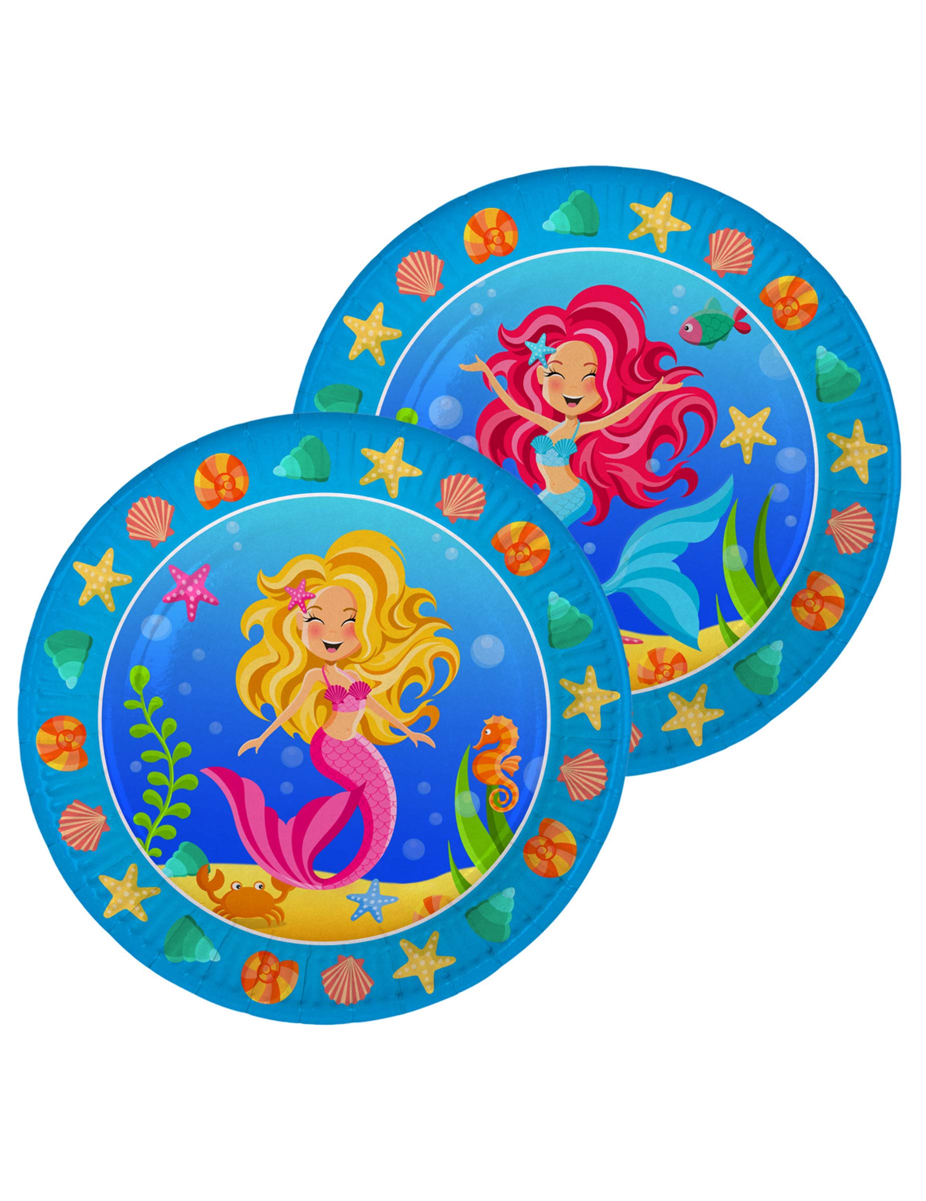 Folat - Mermaid Disposable Plates 23 cm - 8 pieces