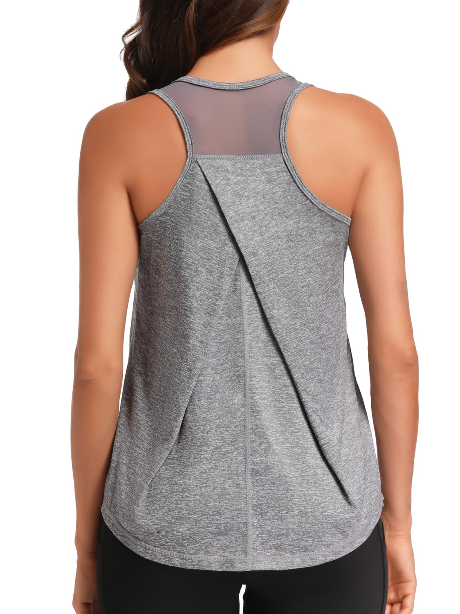 Dawnrole Damen Sport Tank Top Ärmelloses Leichte Fitness Top Yoga Oberteile