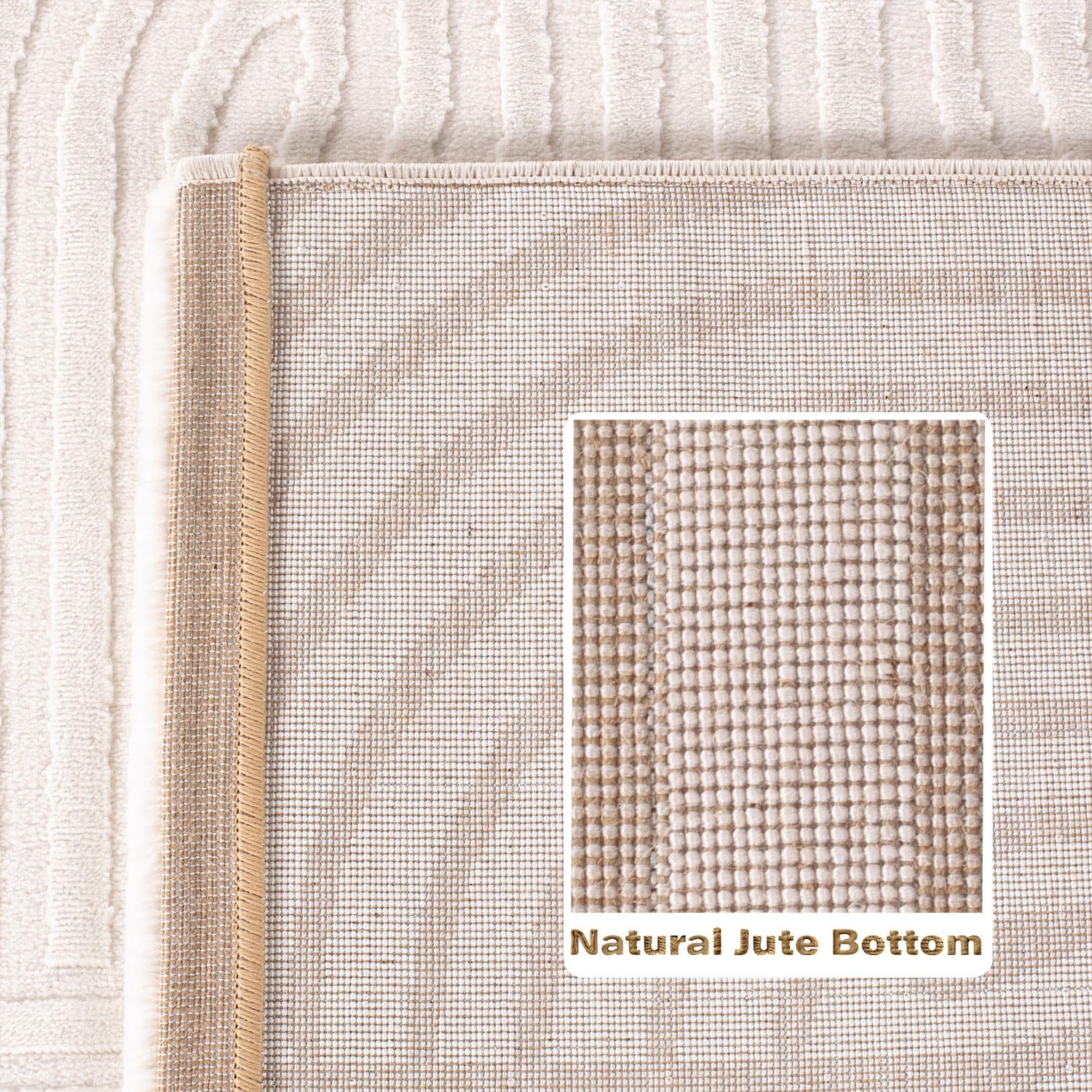 Carpettex Moderne Tapis Salon Tapis Chambre Nature 240 x 340 cm - Tapis à Poils Courts, Effet 3D Style Scandinave, Motif bohème scandinave Doux et Moelleux - Tapis Cuisine Moquette Salle de Sejour