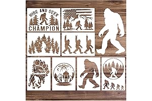 Pkqon Full Size Woodcraft Patterns Stencils for Painting on Wood