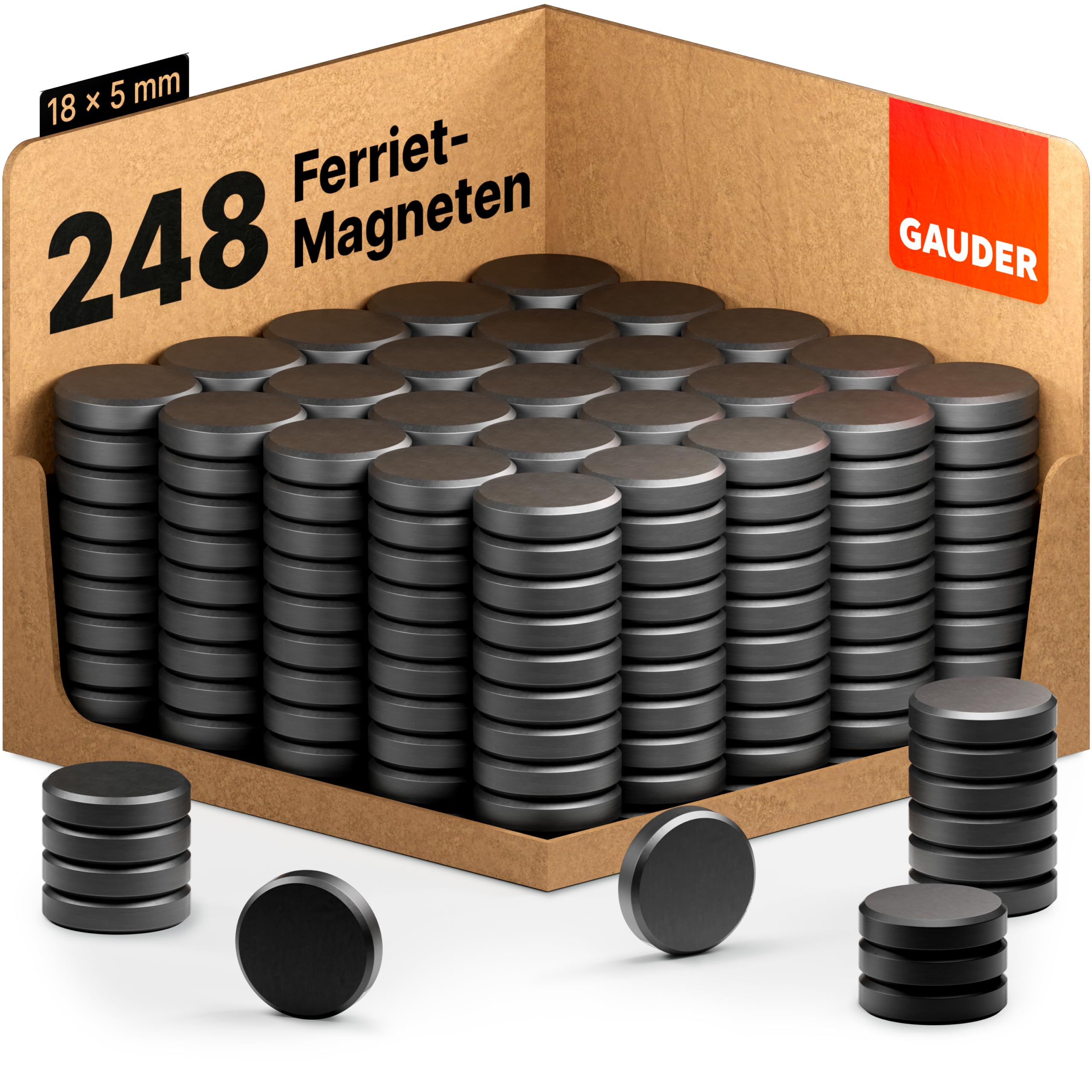 GAUDER Magnets for Whiteboard, Fridge & Bulletin Board - Strong Round Magnetic Discs - Black Magnets for Crafts (124 Pieces - 0.7" x 0.2") — Amazon image 9