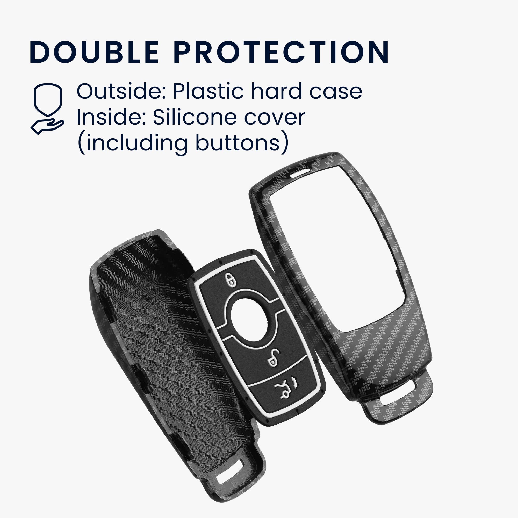 Coque Silicone Pour Clé Keyless Mercedes Benz - Protection Anti-Rayures Et Poussière | Modèles Compatibles Listés