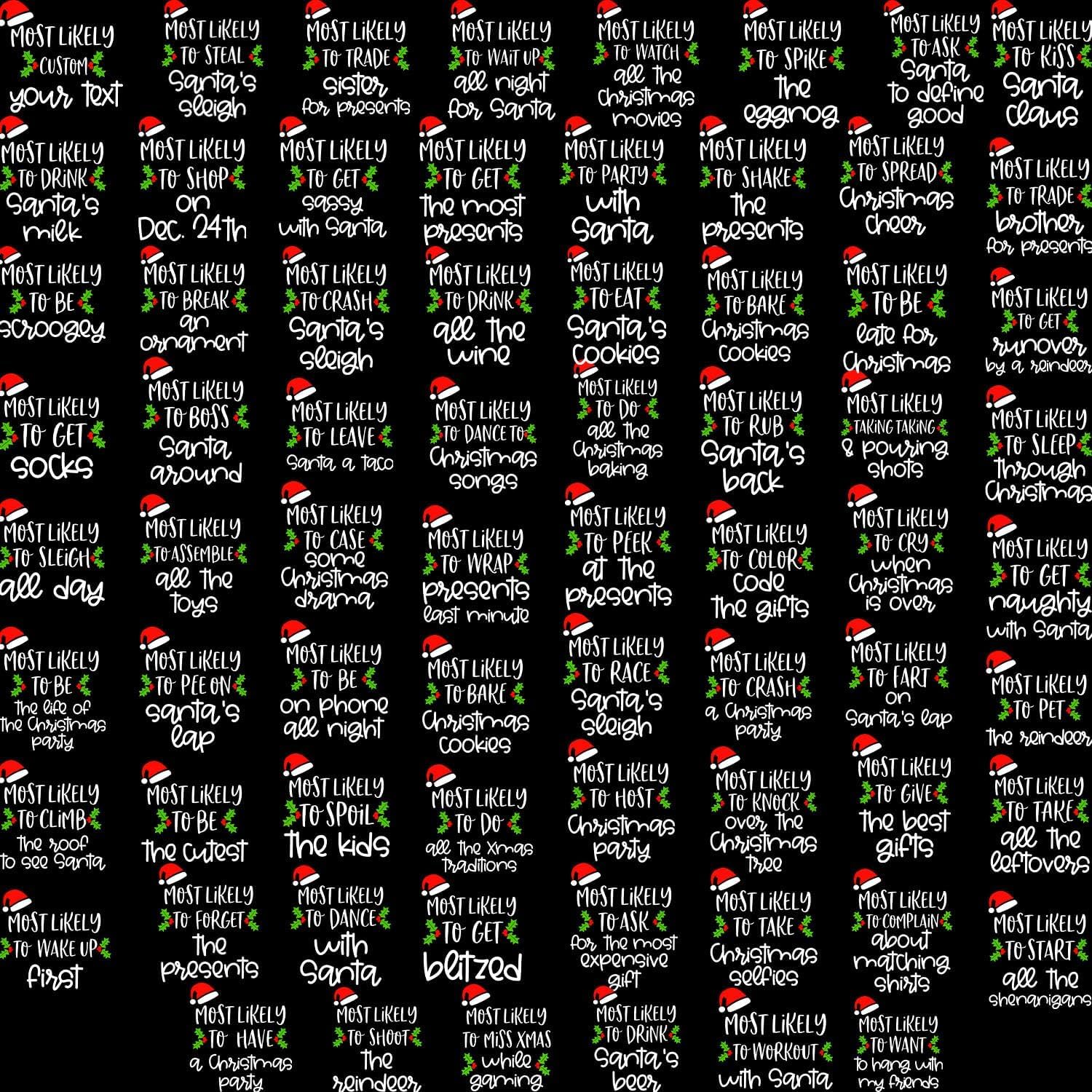 Christmas Family Shirts Most Likely to, Christmas Quote Most Likely to T-Shirts Matching Family Pajamas Holiday Outfits (Multicolor) - Image 3