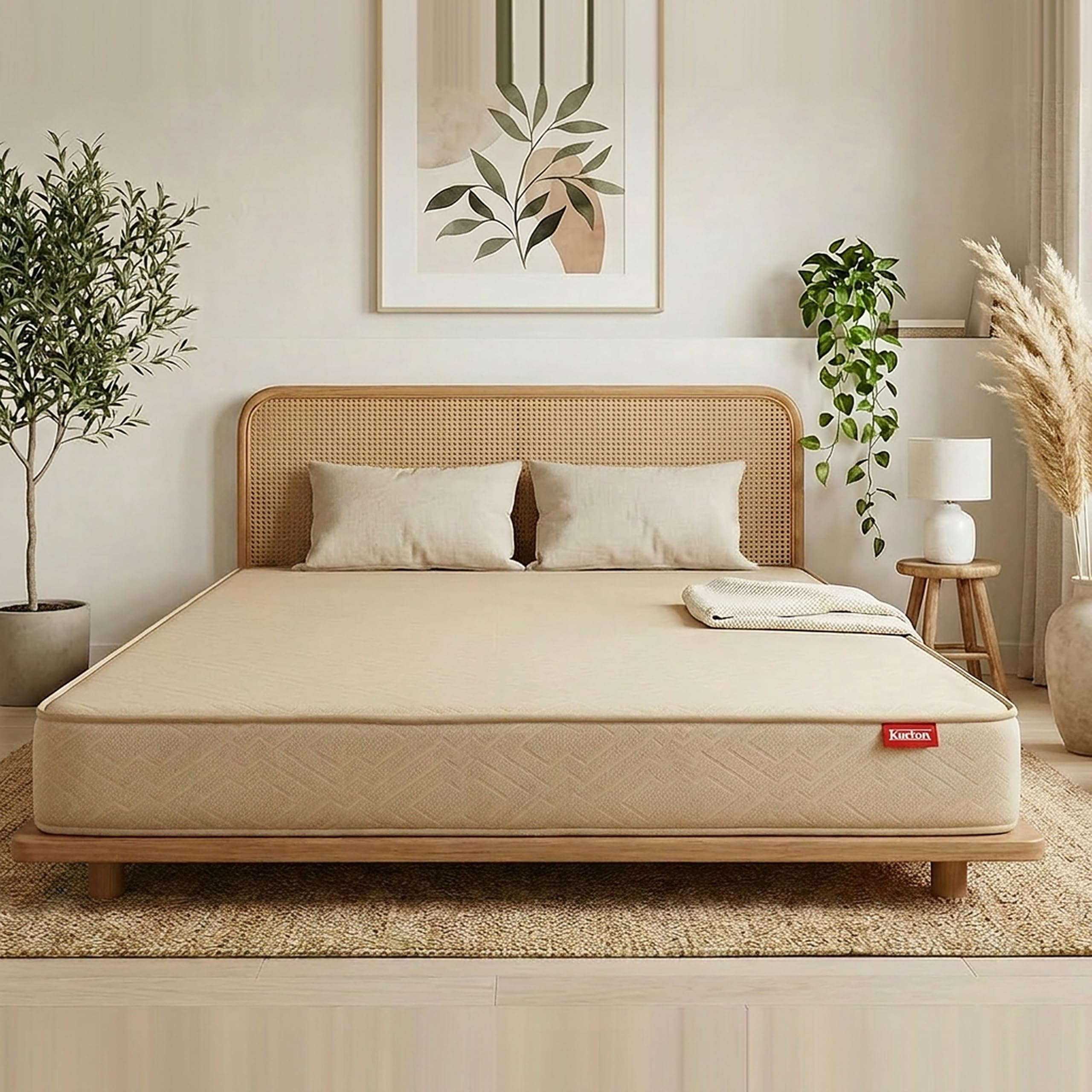 Kurlon Dual Mattress | Single Size 72x30x4 Inches | Medium Soft & Firm Dual Side Comfort | Soft Knitted Fabric Cover | Ideal for Couples and Guests | Reversible Two-Sided Comfort | 10 Years Warranty