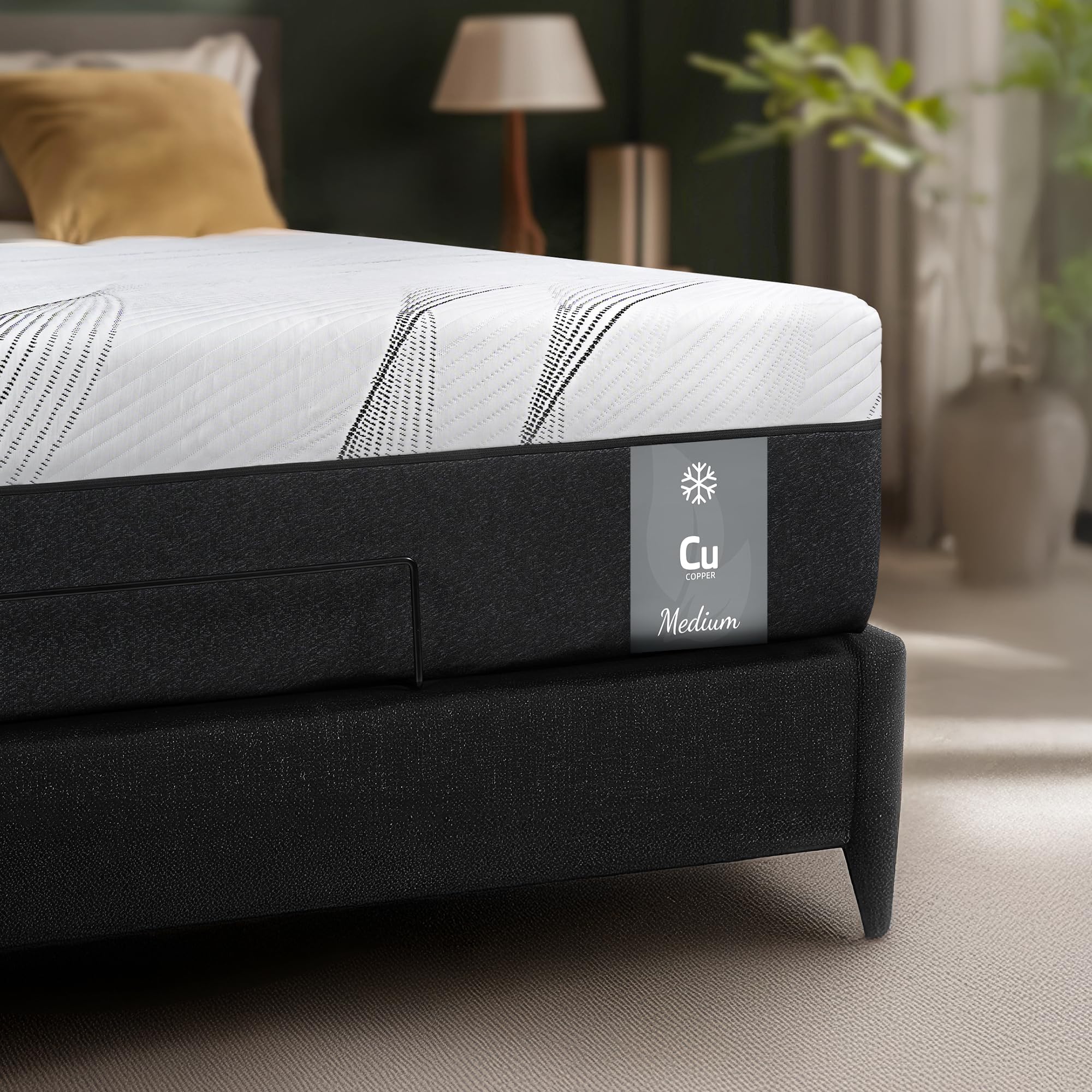 Life Balance Full Hybrid Mattress 12 Inch, Made in USA, Medium, Individual Pocket Coils & Copper Gel Memory Foam， Hypoallergenic & Odorless, Motion