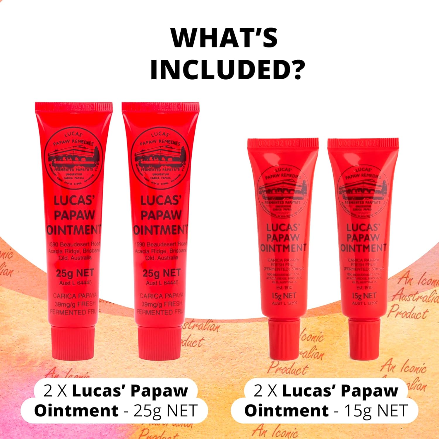 Treats from Home, Lip Ointment, Cream, Ointment for Lips & Dry Skin (2x15 Gram plus 2x25 Gram)