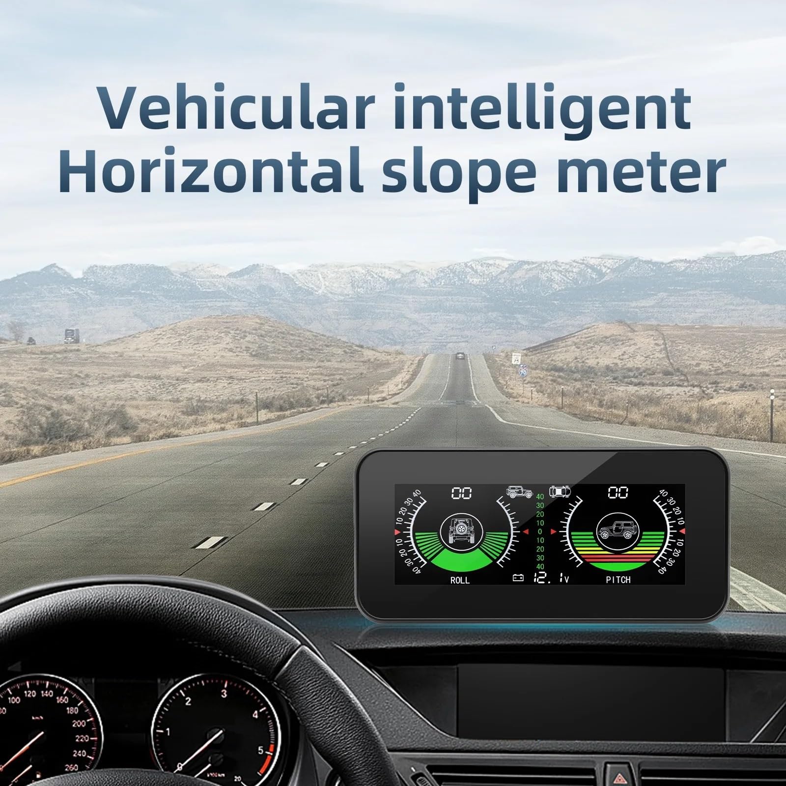 Medidor De Inclinación Digital De Pendiente De Velocidad GPS, Accesorios Todoterreno, Alarma De Exceso De Velocidad, Pantalla HUD Head Up, Inclinómetro Multifuncional For Coche Seguro FáCil De Usar(A)