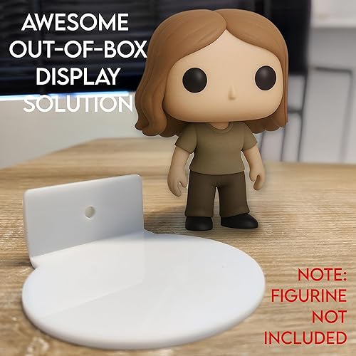 Miniatura 6 de Tapeera Paquete de 12 exhibidores de acrílico blanco para estantes Funko Pop, adecuado para figuras en caja y sin caja, exhibición de pared de