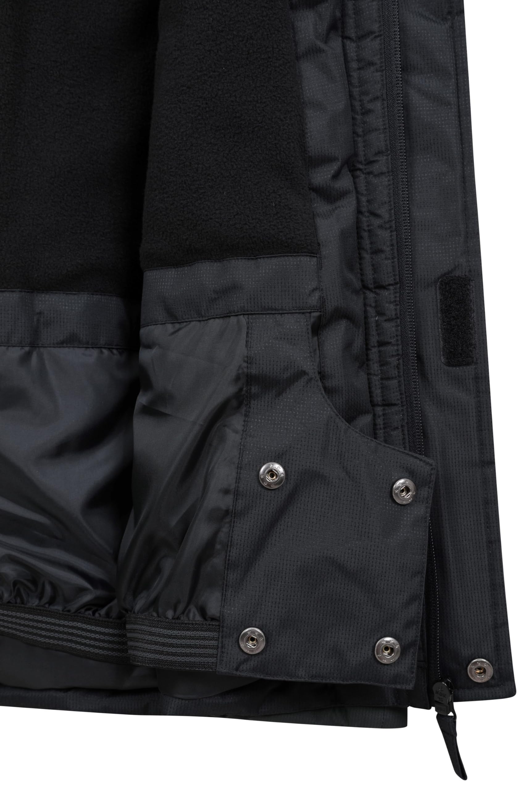 Mountain Warehouse Veste de Ski Dusk pour Hommes - Imperméable Doublure Polaire et isolée Jupe Pare-Neige intégrée Capuche Poignets réglables -pour Le en Hiver