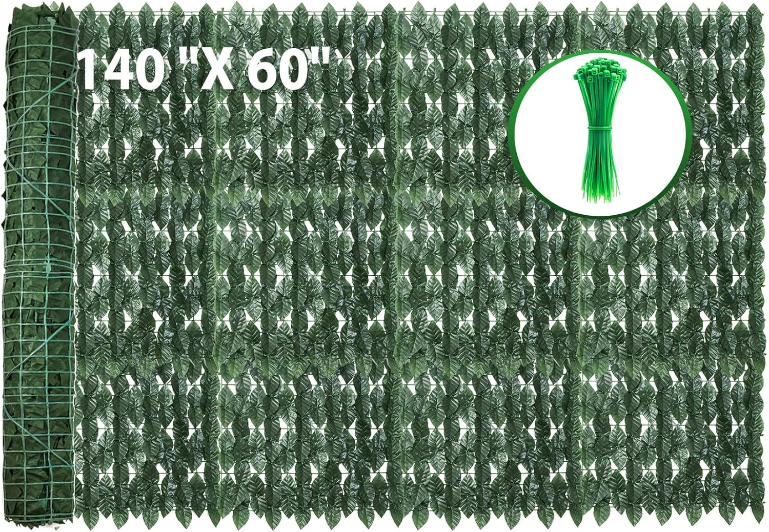 240x40inch Artificial Ivy Privacy Fence Wall Screen, Faux Greenery Backdrop Ivy Vine Leaf Hedges Fence Panels for Patio, Balcony, Garden, Backyard Indoor Outdoor Decor