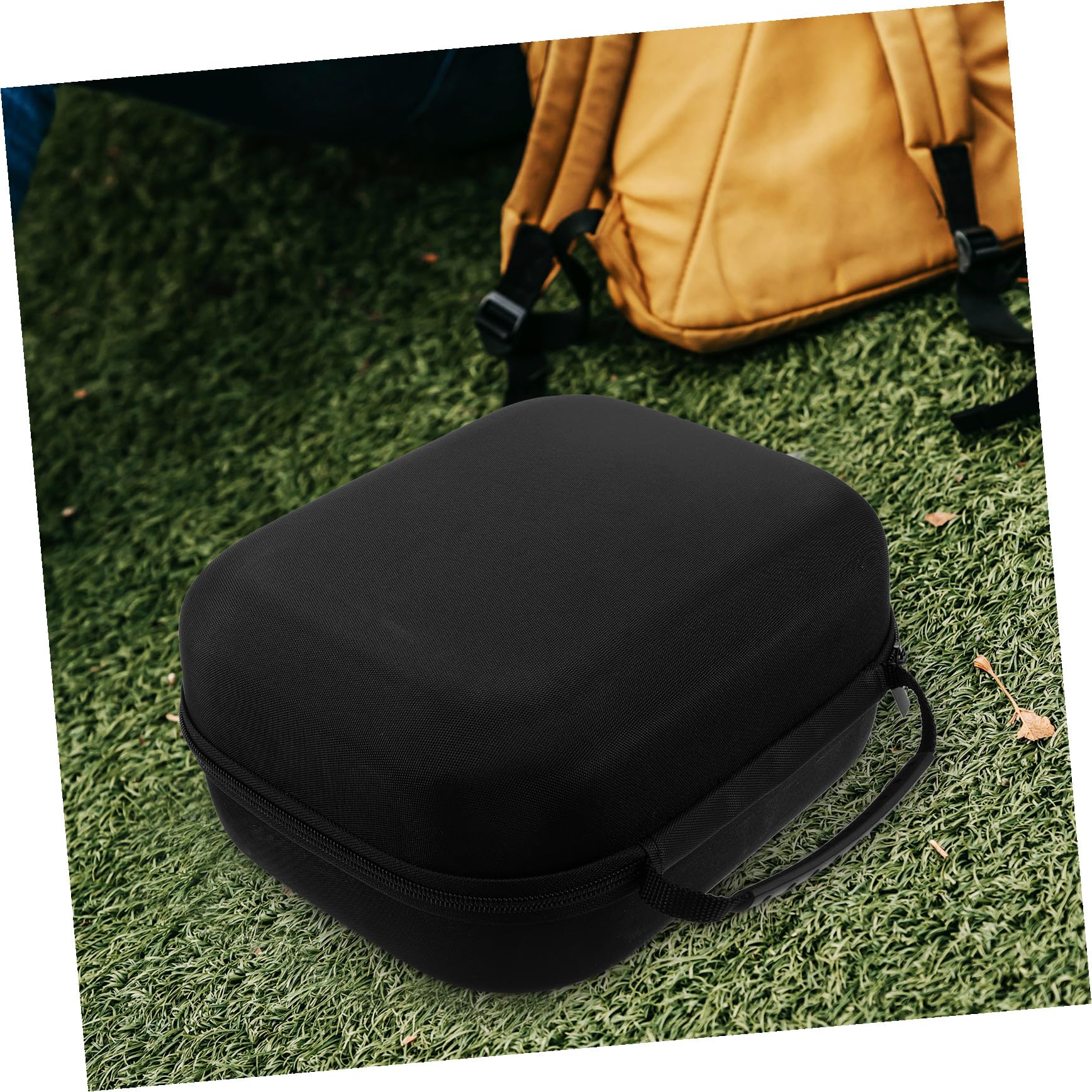 BESPORTBLE Custodia Rigida per Occhiali Vr Supporto Auricolare in Eva, Borsa Protettiva Nera Cerniera, Portatile e Spaziosa per Accessori Controller Touch, per Visori di Realtà Virtuale