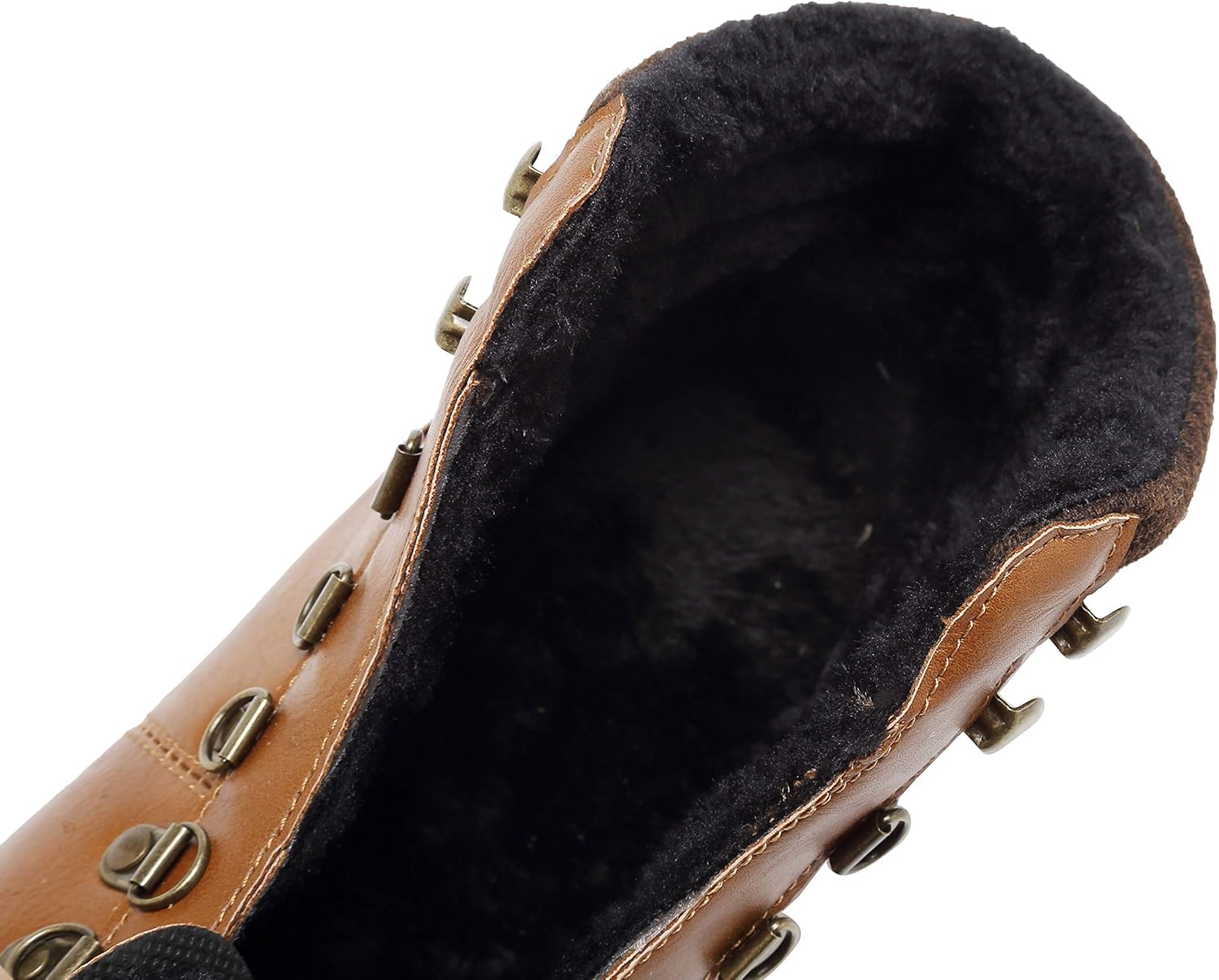 Men's Waterproof Snow Boots Hiking Boot 10.5 Camel-fur Lining