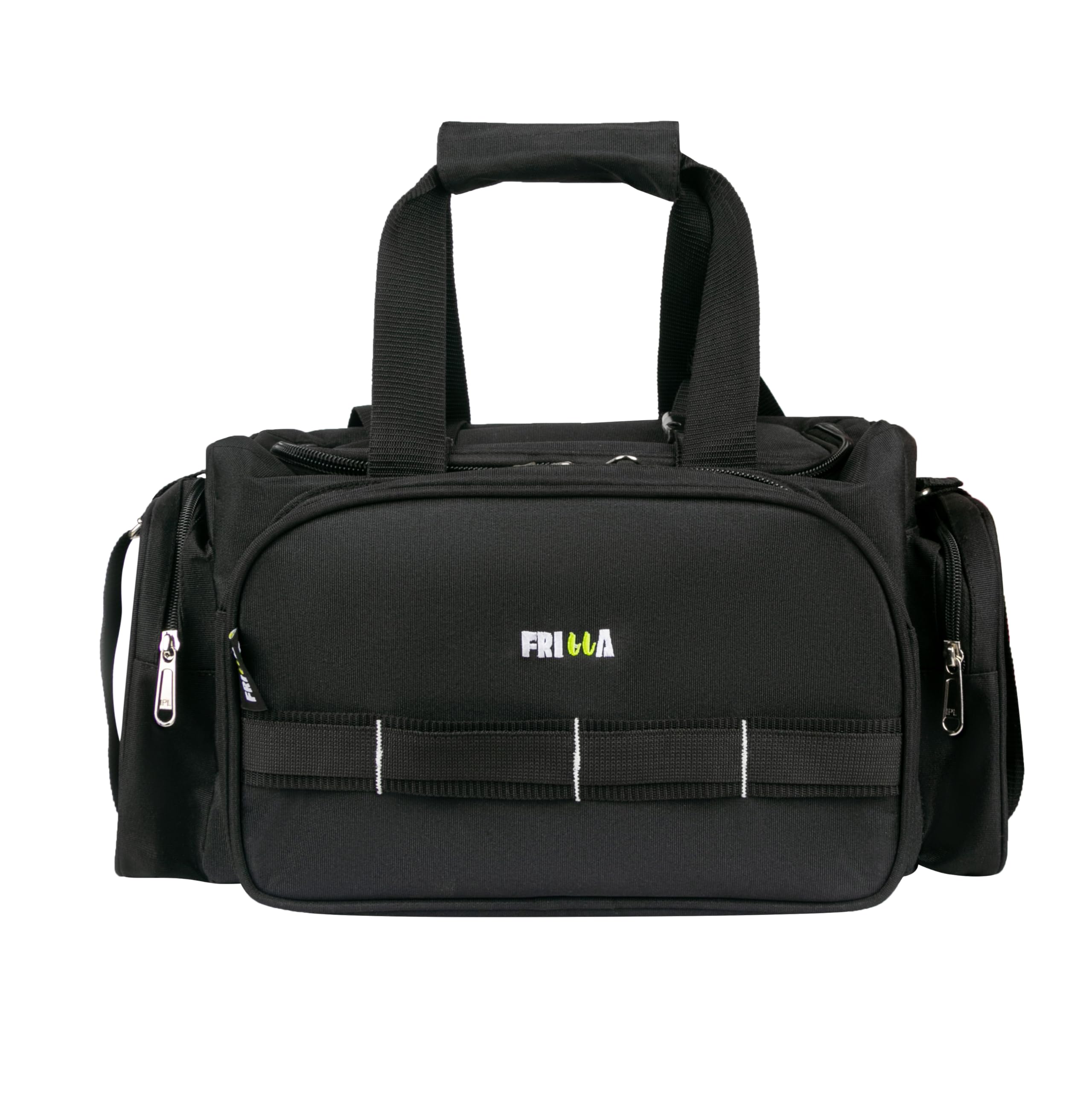 FRILLA Tool Bag, Professional Electrician Storage Bag, 50 Compartments, 33x24x48 cm, Black, Heavy Duty with Adjustable Strap-image-18