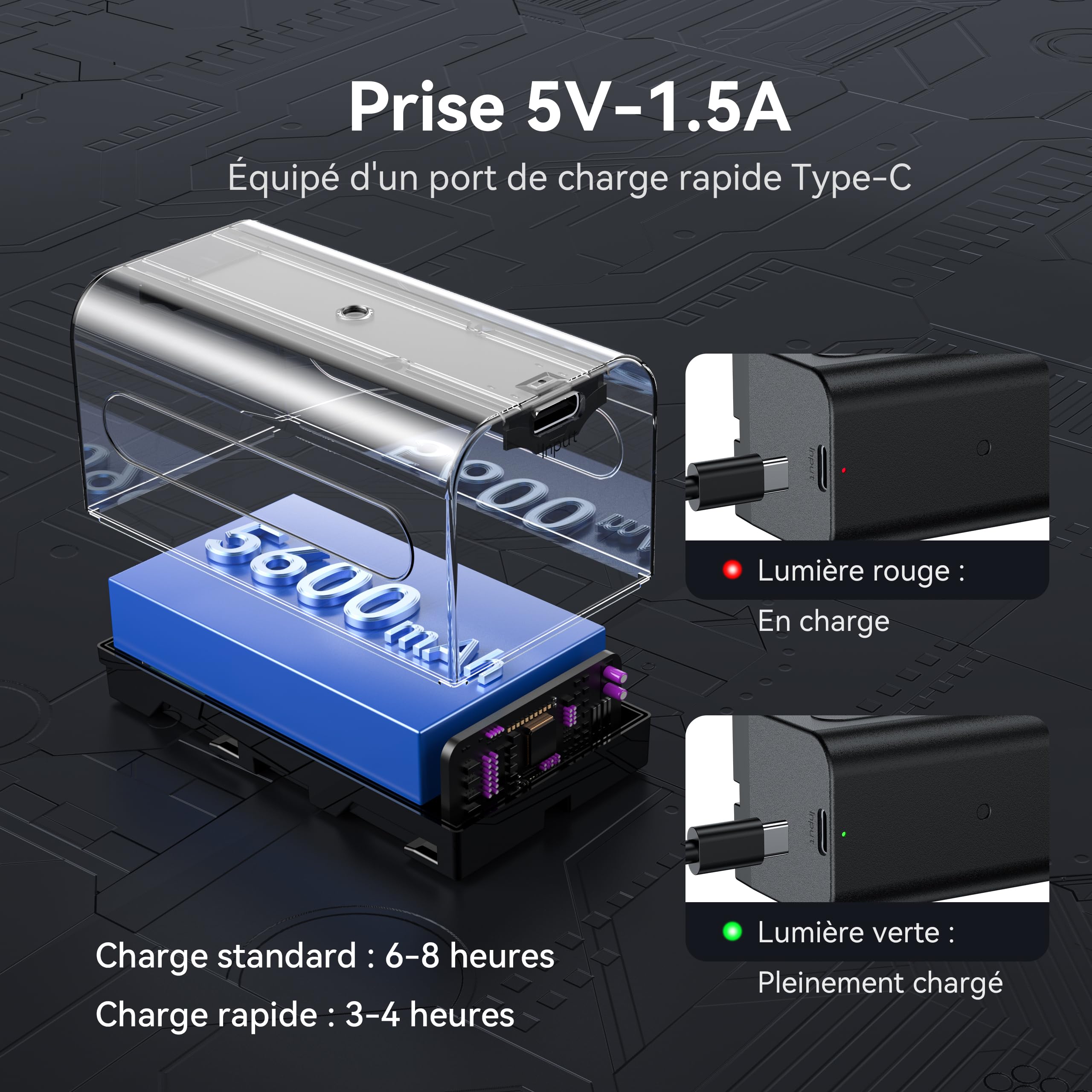 ENEGON NP-F750 USB-C Batteries de Rechange à Charge Directe 5600mAh (Pack Double) pour NP-F980 NP-F970 NP-F960 NP-F950 NP-F930 NP-F770 NP-F750 NP-F570 NP-F550