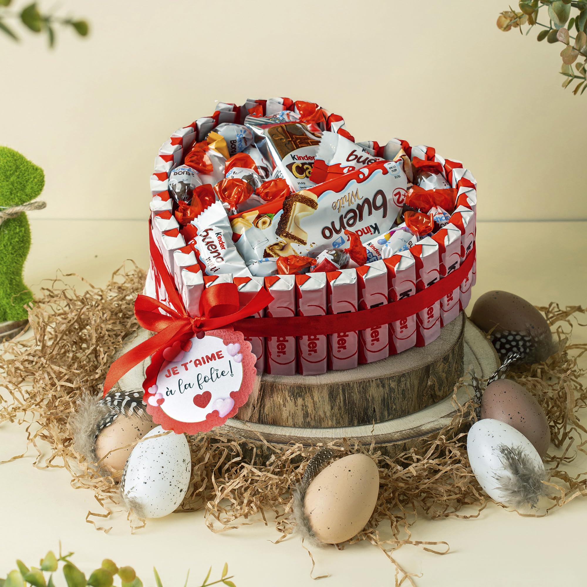 Onza Chocolat paques Kinder - Oeuf de paques Schokobons, Kinder Bueno Surprise, Happy Hippo - Chocolat pâques enfant - Coffret Cadeau à offrir pour Femme, Homme.