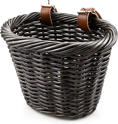 MEGHNA Mini cesta tejida para bicicleta para manillar de bicicleta para niña y niño para scooter, varios colores