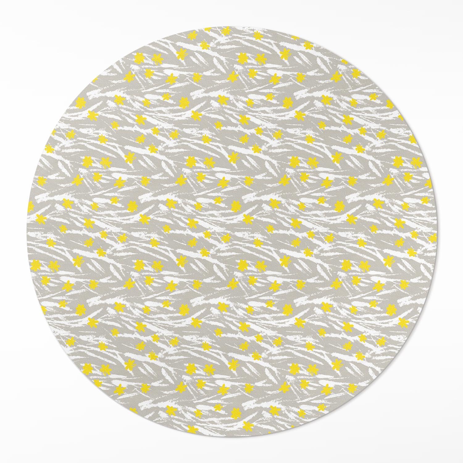 Tapis Vinyle ø50 cm Rond PVC Maison Deco Entretien Facile Sol Cuisine