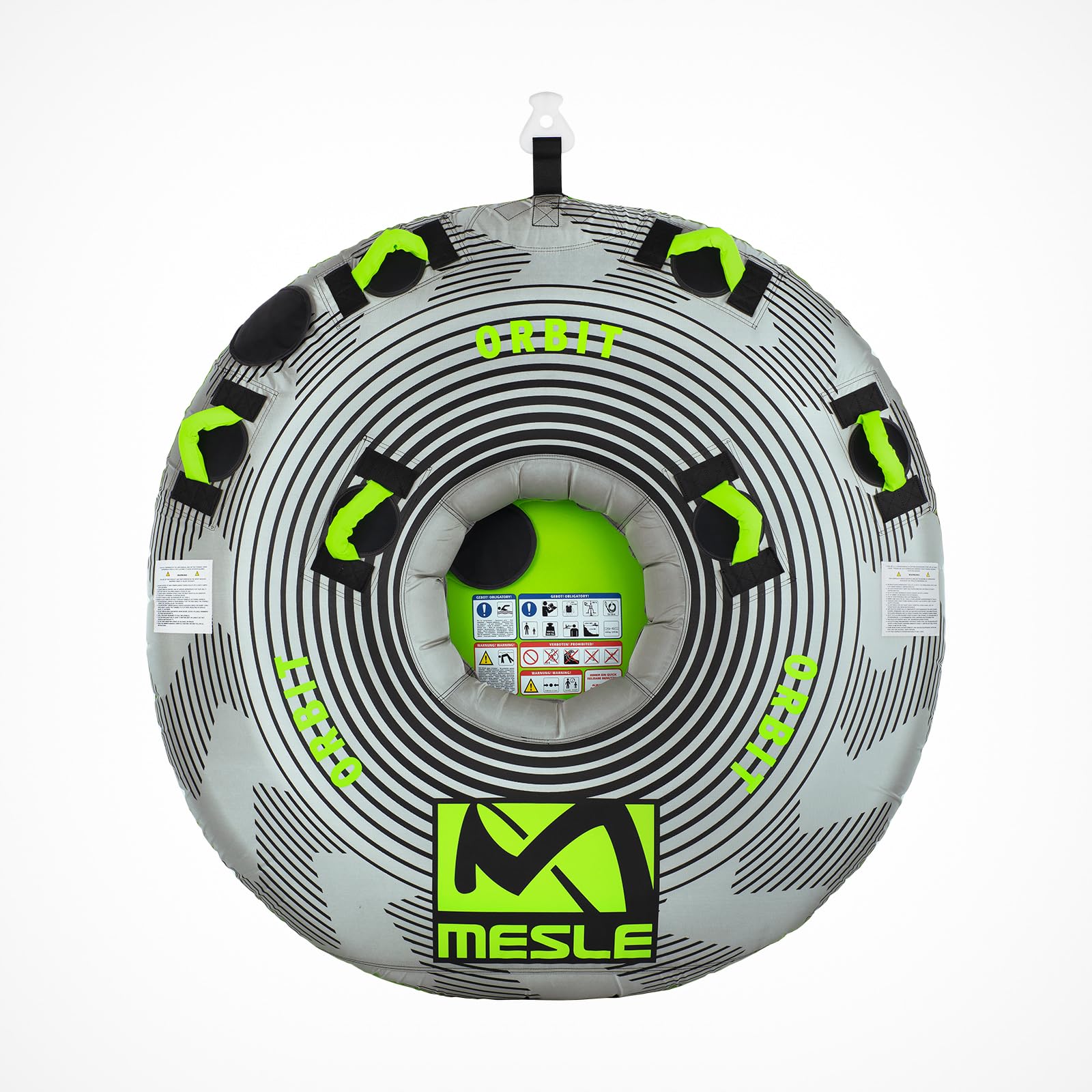 Mesle Funtube Orbit, Set mit Leine, 1-2 Personen Wasserreifen aufblasbar, Towable Tube Wassersport für Kinder & Erwachsene, Schleppring für Boot & Jetski, Schleppreifen zum Ziehen