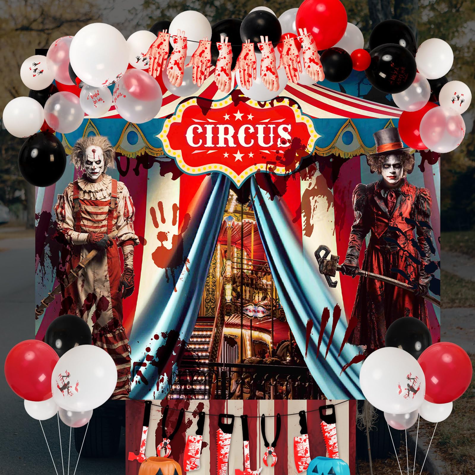 Amazon.com: Outus 61 Pcs Halloween Trunk or Treat Car Decorations