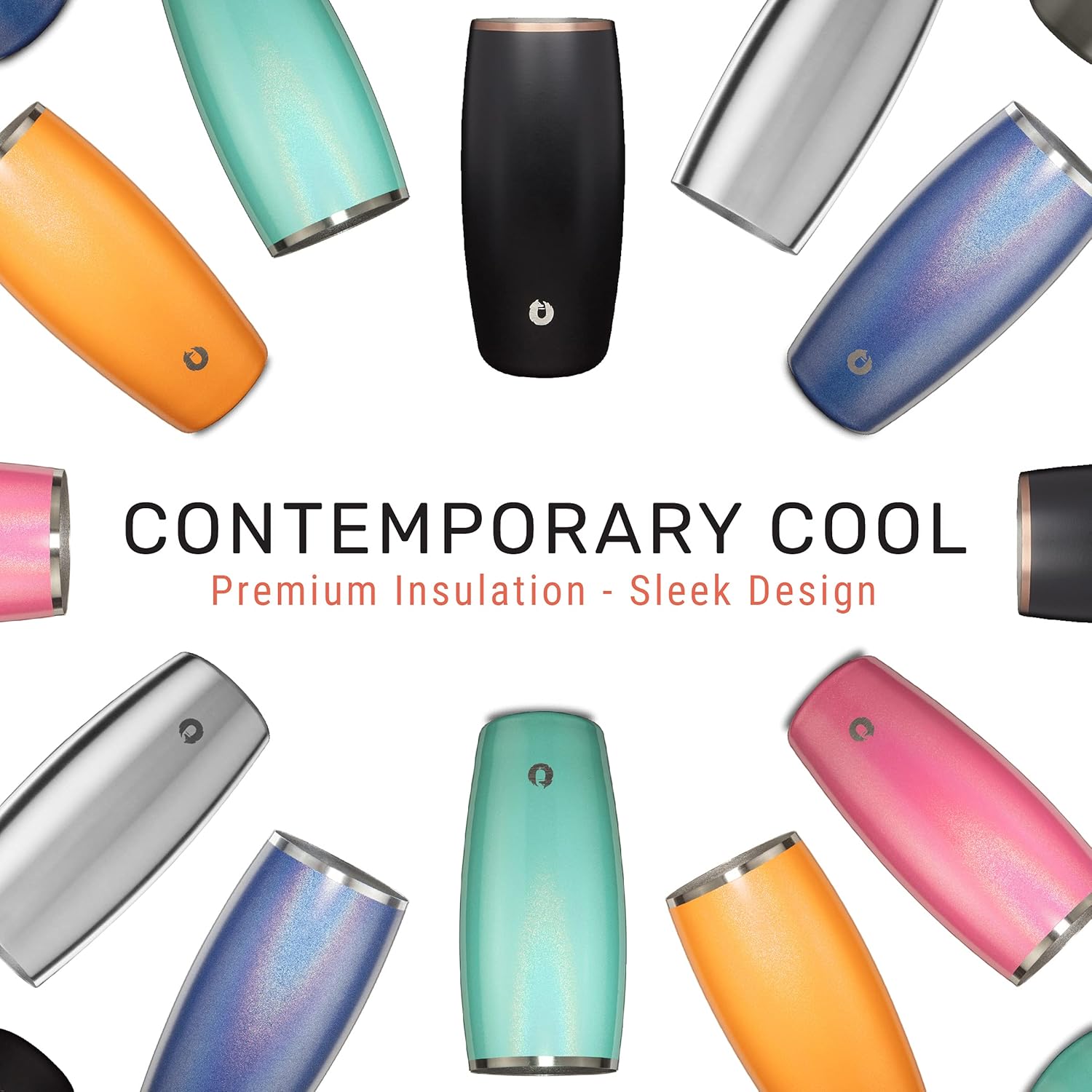 Snowfox Insulated Beer Glasses, Premium Vacuum Insulated Stainless Steel for Cold Drinks, Guiness Glasses, Set of 2, Lightweight Pint Glasses, Gift for Men, Home Bar Accessories, 18oz, Shimmer Blue - Image 6