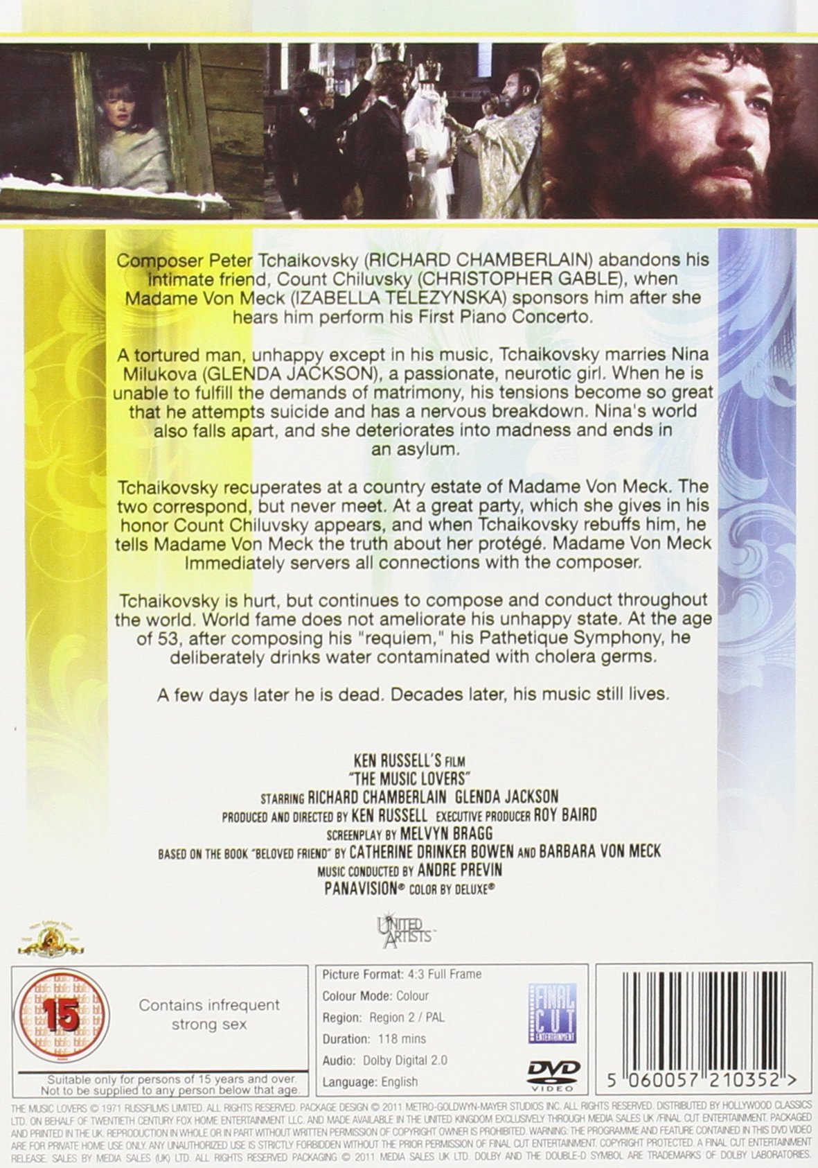 The Music Lovers 1970 DVD