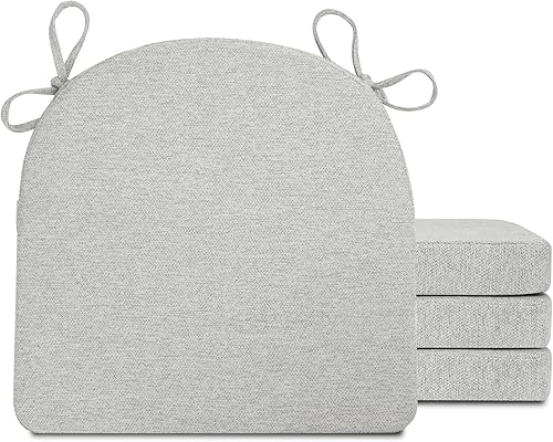 Lokex Chair Cushions,17x16.5x2 Inch Anti-Slip Particles Thicken Chair Cushions for Dining Chairs with Removable Ties,Seat Cushions for Kitchen