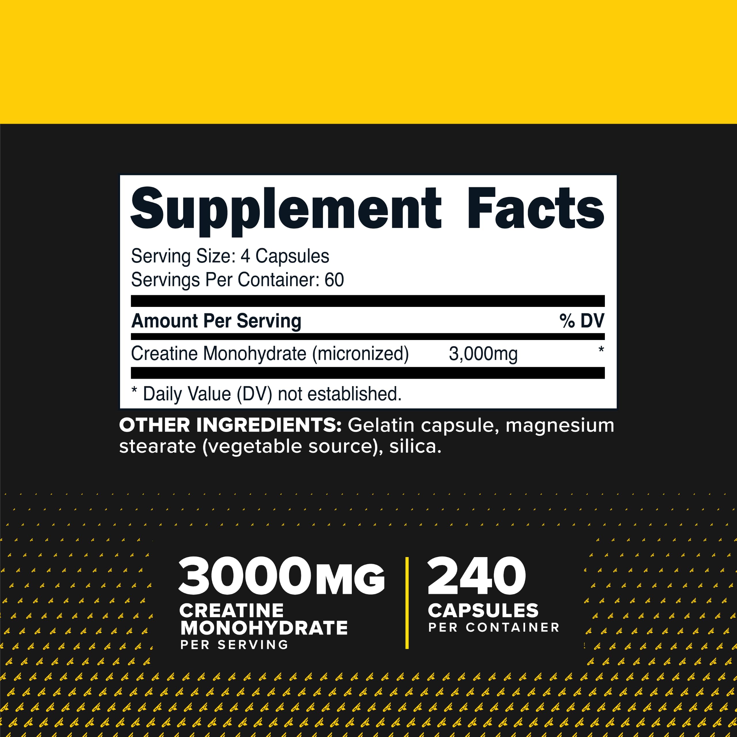 Primaforce Creatine Monohydrate Capsules - 240 Capsules, 3,000mg per Serving, Gluten Free and Non-GMO (Pack of 2) — Amazon image 2
