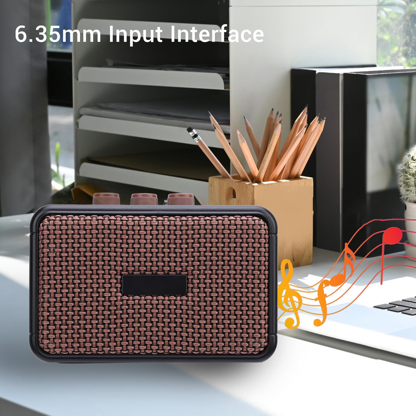 Amplificatore per chitarra elettrica, amplificatore combo portatile Bluetooth con interfaccia da 6,35 mm, doppi altoparlanti integrati per sessioni di pratica, jam session, prove,