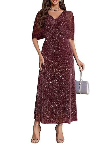BeryLove Sequin Christmas Formal Mother of The Bride Dress Cocktail