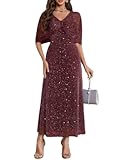 Sequin Formal Mother of The Bride Dress Cocktail Evening Wedding Dresses with Shawl