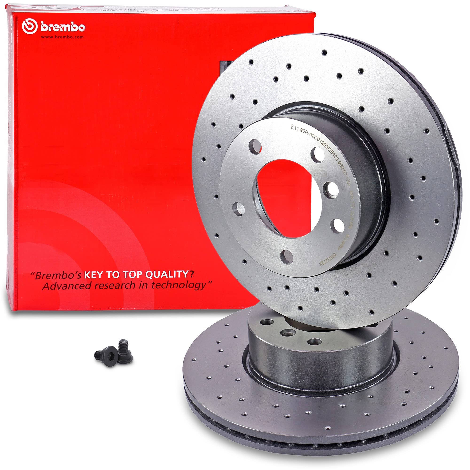 BREMBO XTRA LINE Bremsenset Vorderachse inkl. Gelochte Sport-Bremsscheiben