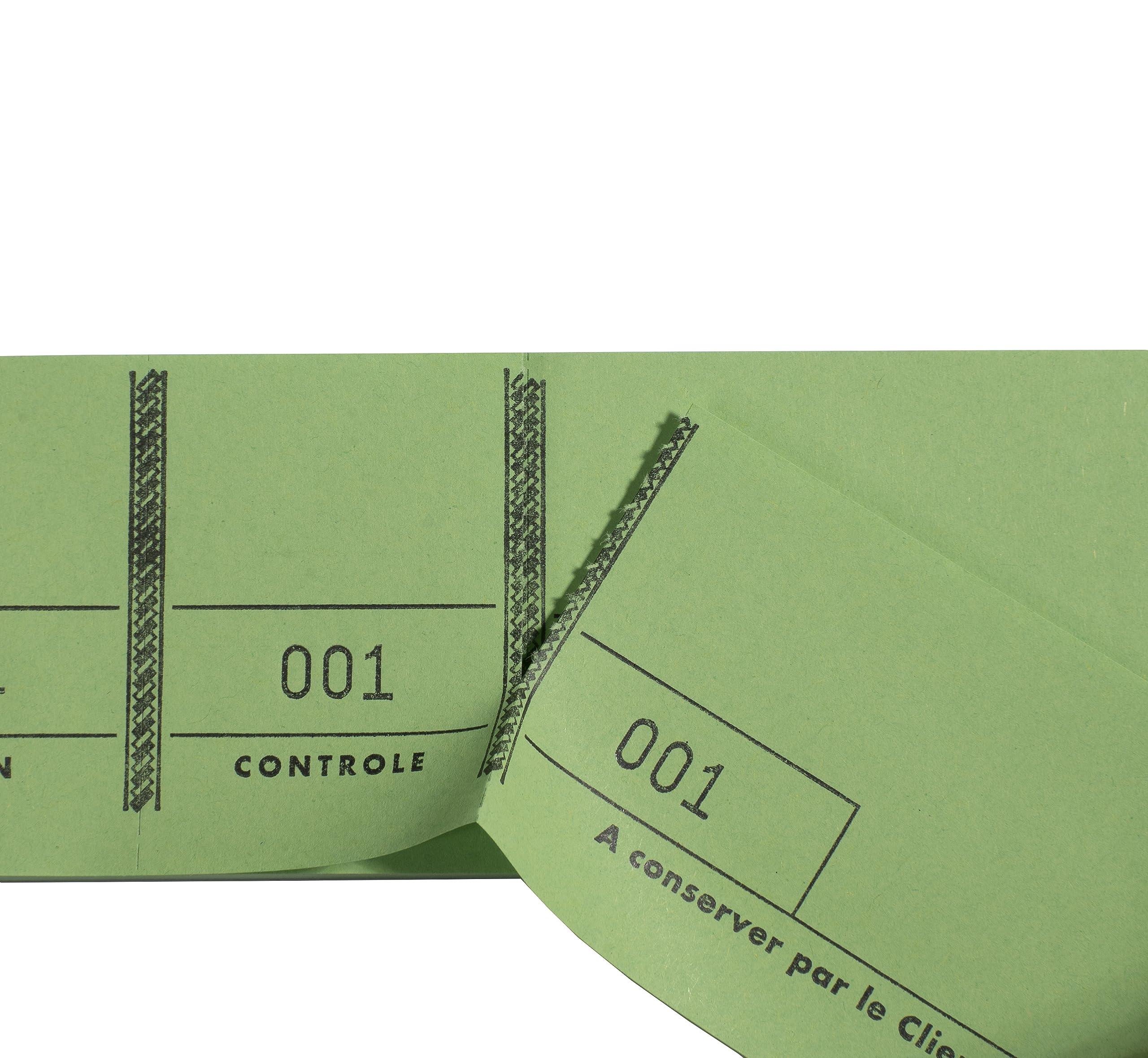 Exacompta - Ref. 96405E - Pack of 10 Mat pads 100 numbered sheets in 3 sections - Size 4.8x15 cm - Green - Image 2