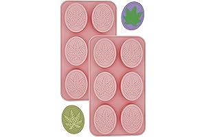 Marijuana Leaf Soap Molds, Oval Embossed Silicone Molds for Soap Making