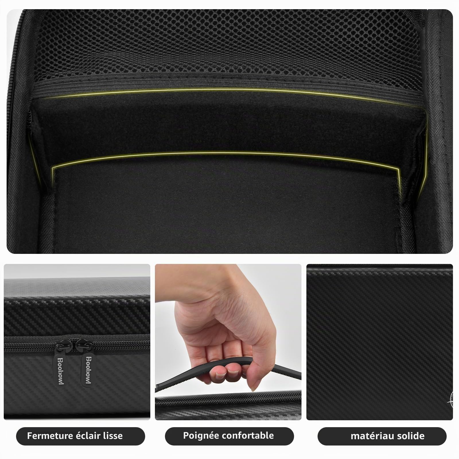 Boobowl Sac Accessoire Tondeuse pour Clipper et Accessoires, Boîte de Tonte pour Homme, Support de Rangement Portable pour Tondeuse à Cheveux, Kit de Protection et Toilettage (Seulement la Boîte