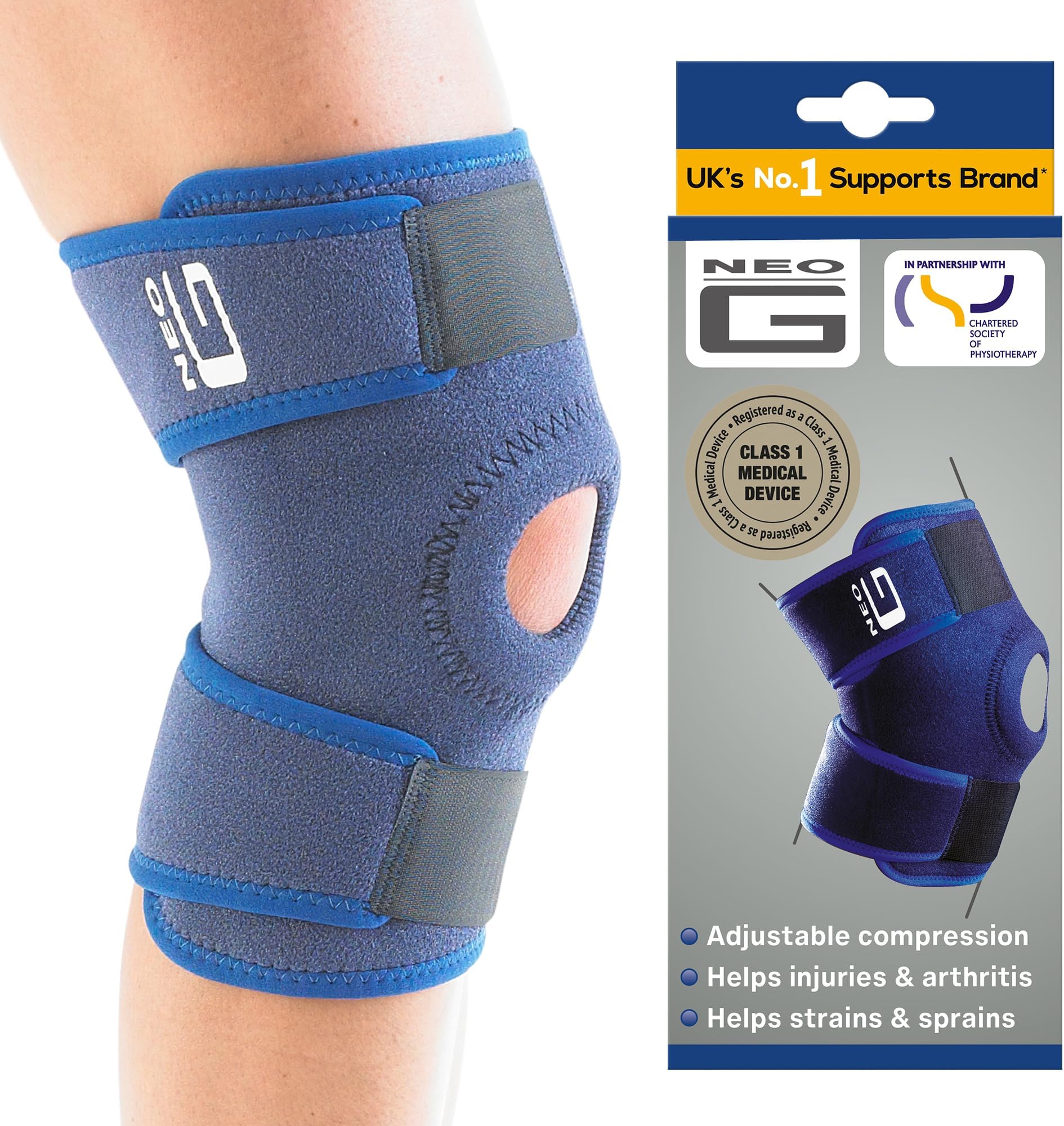 Neo-G Knee Support Open Patella Brace โ Adjustable Compression โ ONE SIZE