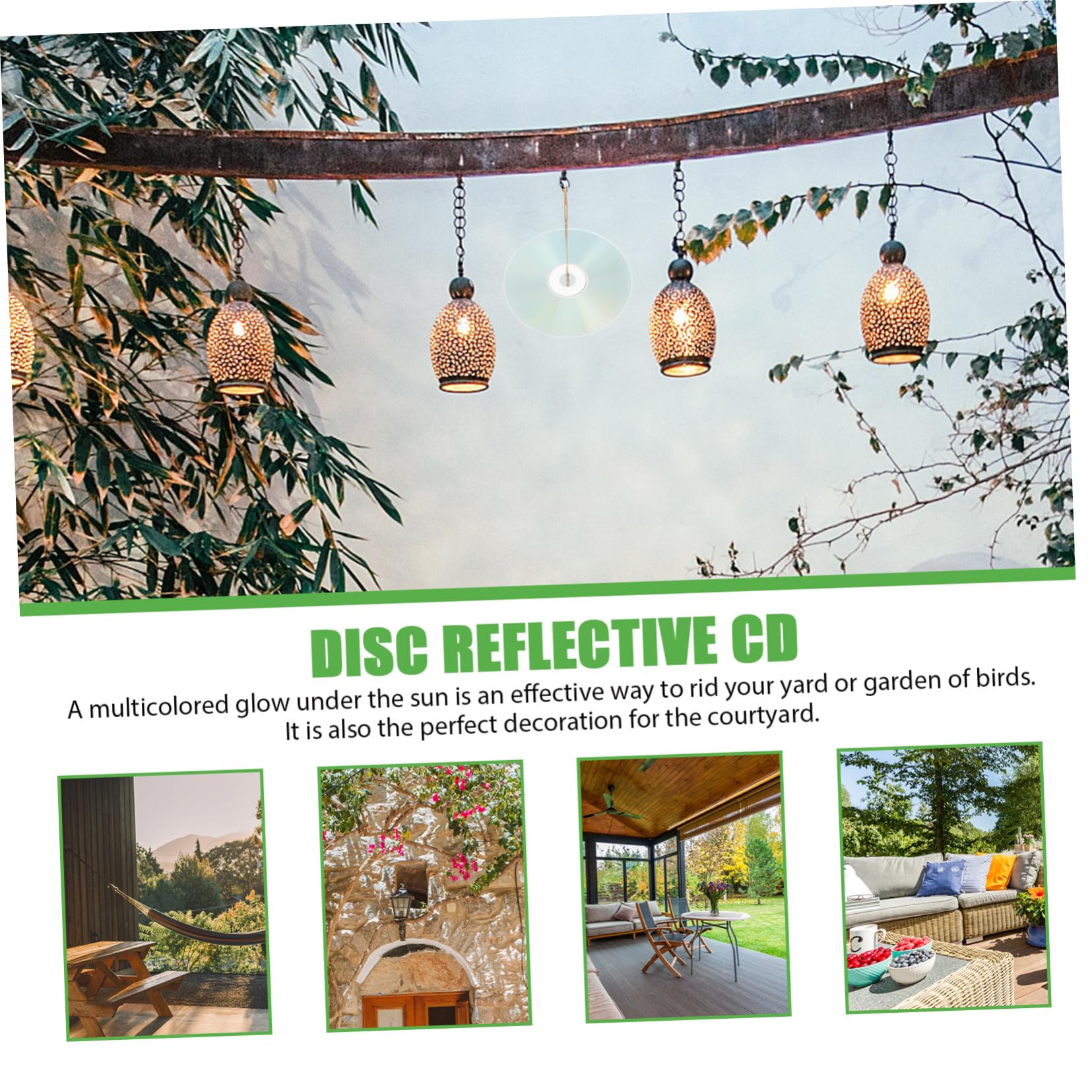Uonlytech Dischi Riflettenti per Giardino 30 Pezzi in Plastica Argento, Resistenti e Portatili, per Terrazze e Verande Contro gli Volatili