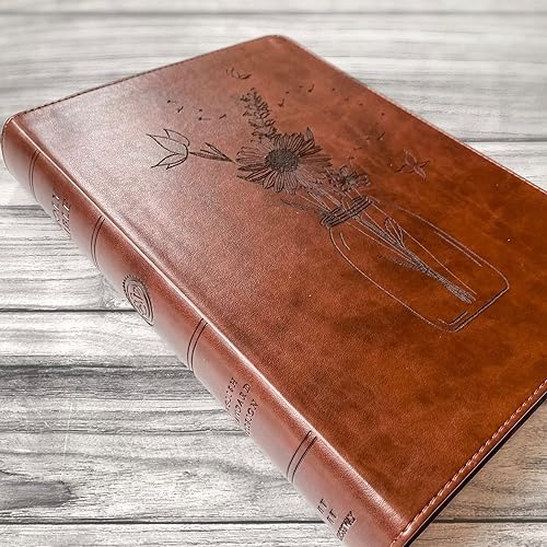 Miniatura 3 de JOY CREATIVE Biblia de letras rojas de margen ancho ESV | Personalizado con nombre | El diseño personalizado está escrito a mano y grabado con