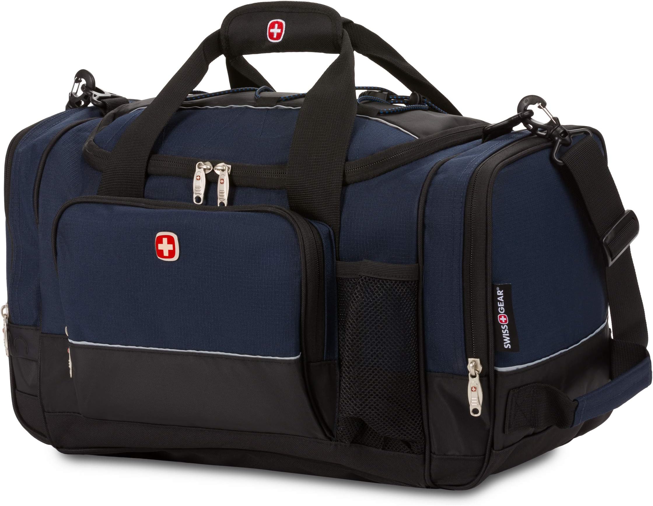 SwissGear Apex Duffle Bag for Travel and Gym with Bungee-Cord System