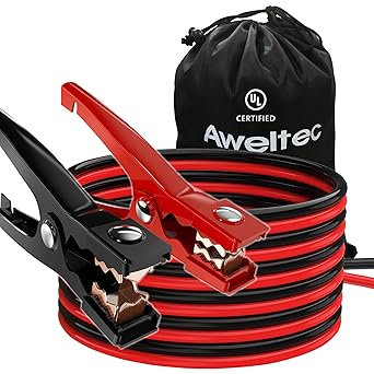 Jumper Cables for car UL Listed 8 Gauge 12 Feet Heavy Duty Booster Cables with.