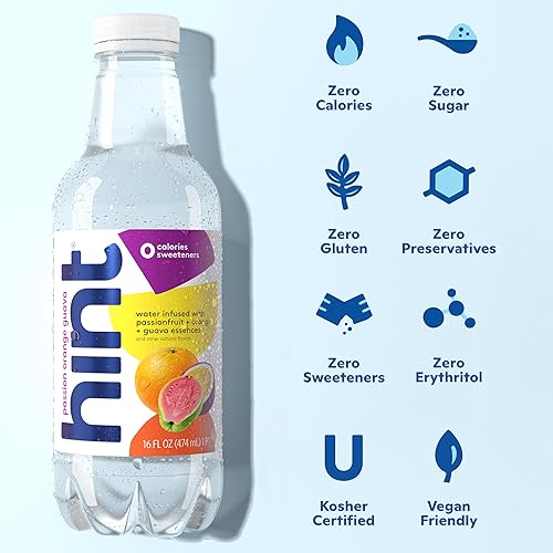 Miniatura 204 de Agua premium de esencia Hint, botellas de 16 onzas (pack de 12)