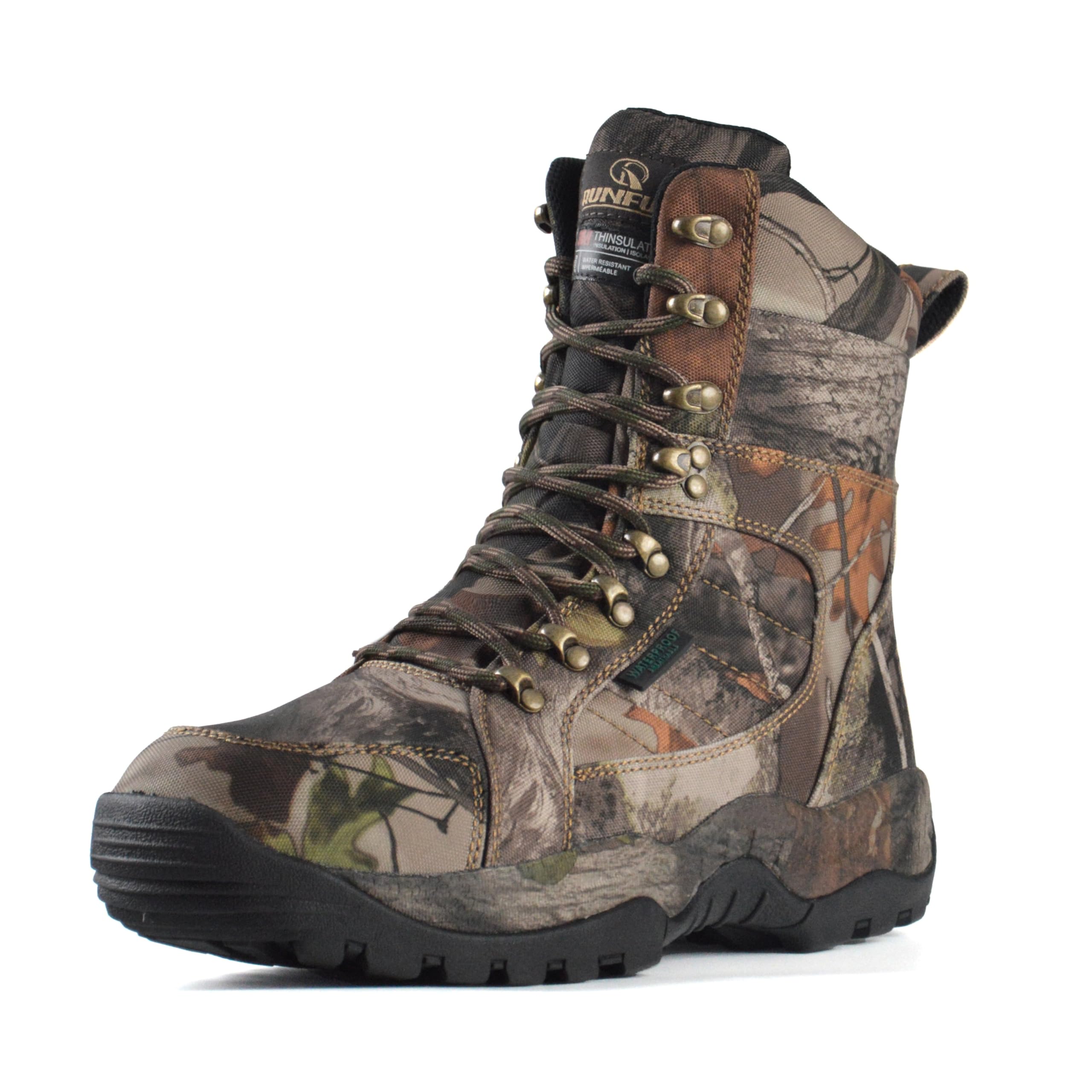 Mens Waterproof Lightweight Hunting Boots Camo Insulated Hiking