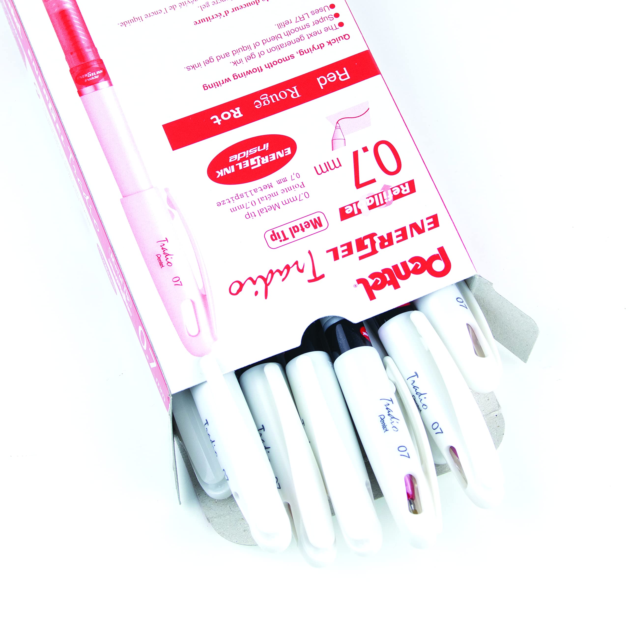 Pentel Caneta de tinta gel Tradio Pearl da EnerGel (0,7 mm), ponta