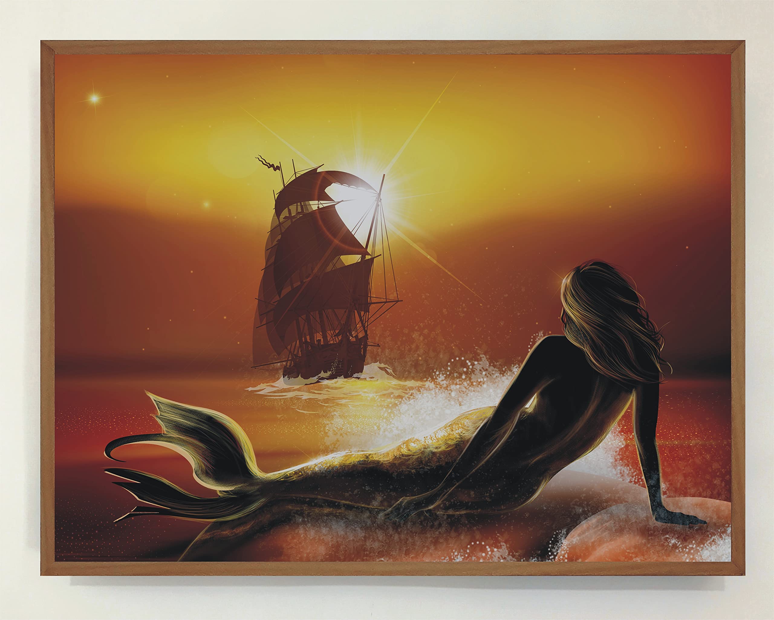 Cartel Vintage Iluminado con Luz Leds Sirena