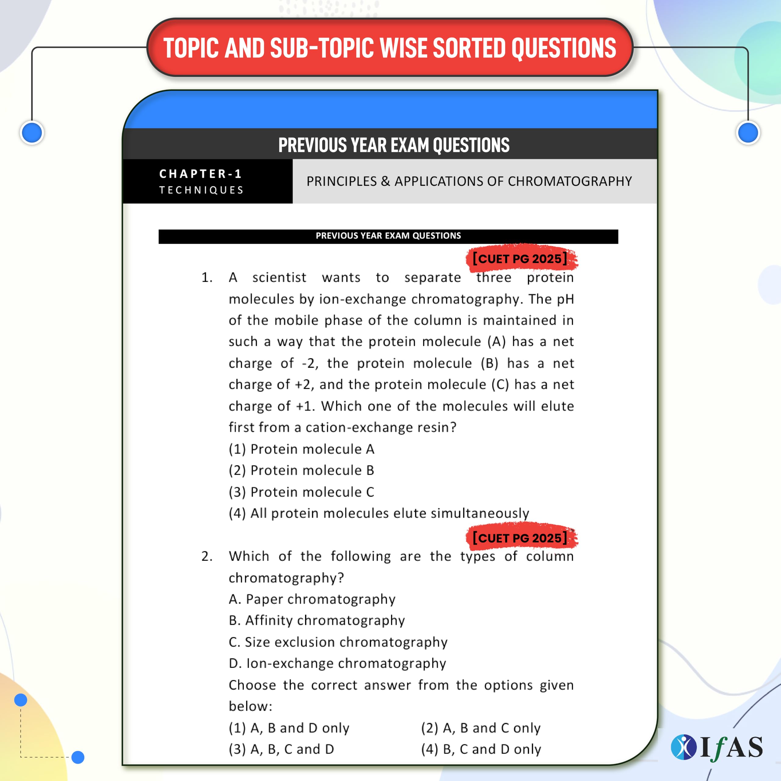 CUET PG Life Science Book 2027 | Previous Year Question Papers (2022-2026) & Practice Questions Bank with Detailed Solution | Best Seller PYQ for NTA CUET PG Life Science Exam in India | IFAS 3