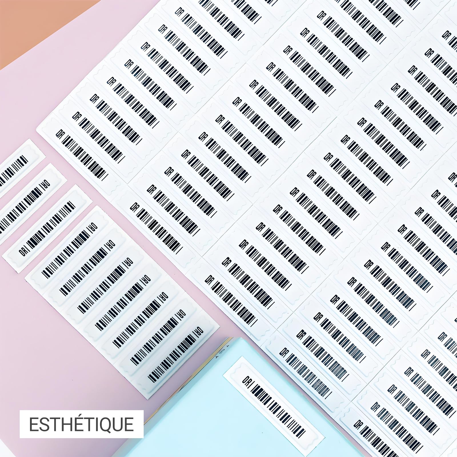 Étiquettes Antivol pour Magasin, Autocollants Étiquette Antivol AM 58 kHz DR pour Systèmes EAS, Étiquette Jetable pour Boutiques, Commerces et Supermarchés 5000 pièces