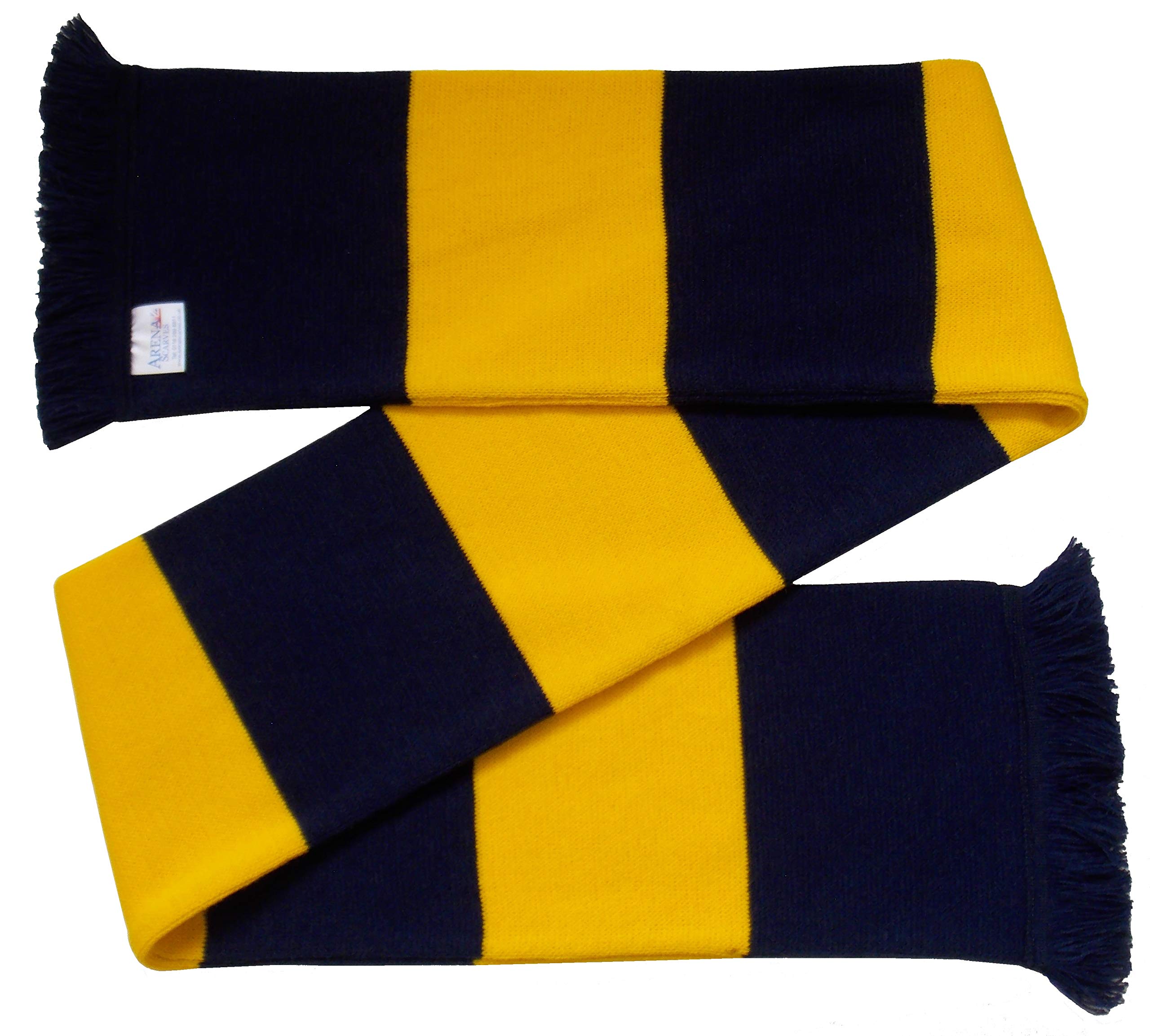 Arena Scarves Arsenal Supporters Navy and Gold Traditional Bar Scarf