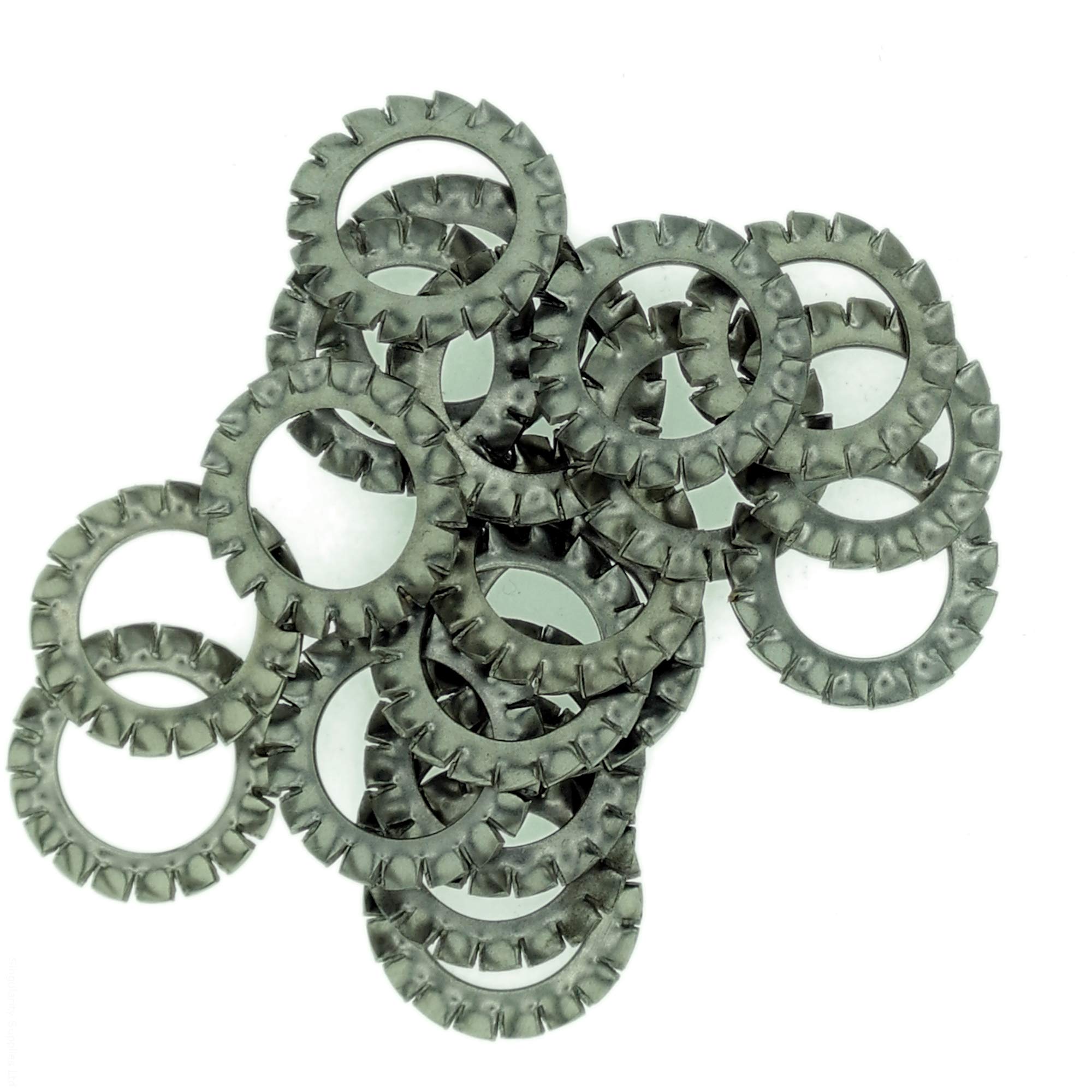 Singularity Supplies M2.5 (2.5Mm) Shakeproof Washer (External Serrated) - Stainless Steel (A2) (Pack Of 20)
