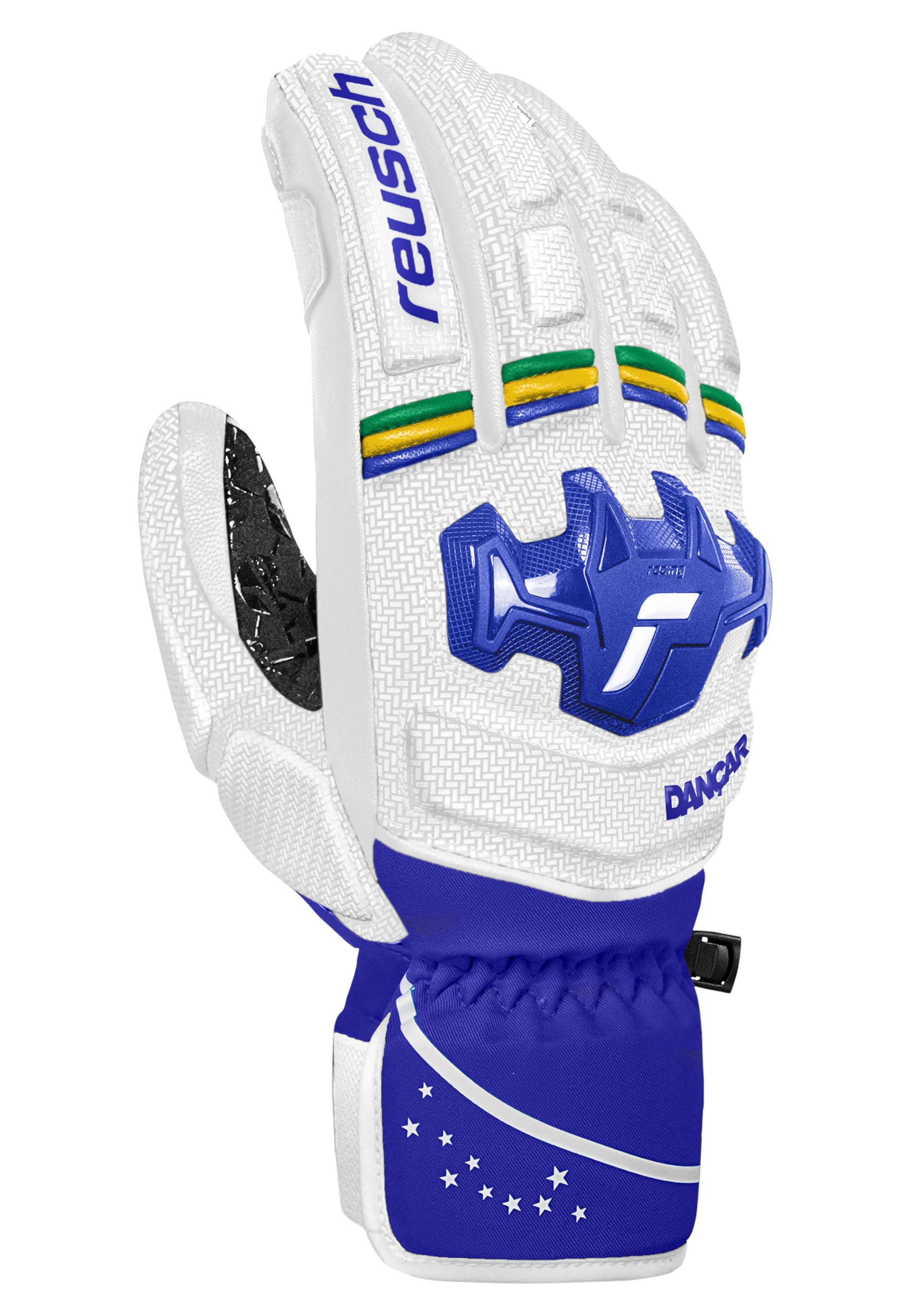 Reusch Worldcup Warrior SC Racing rękawice narciarskie – uniseks z ochroną kostek i palców, Primaloft Gold, skóra, wiatroszczelne, wodoodporne, oddychające