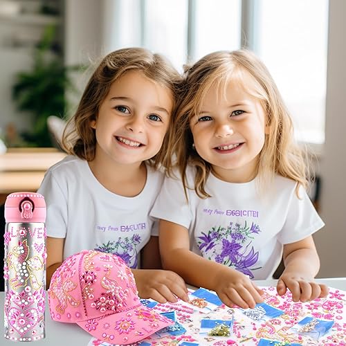 Miniatura 5 de Nigifter Regalos para niñas decora tu propia botella de agua y gorra de béisbol, divertidas artes y manualidades para niñas de 7 a 12 años, regalos