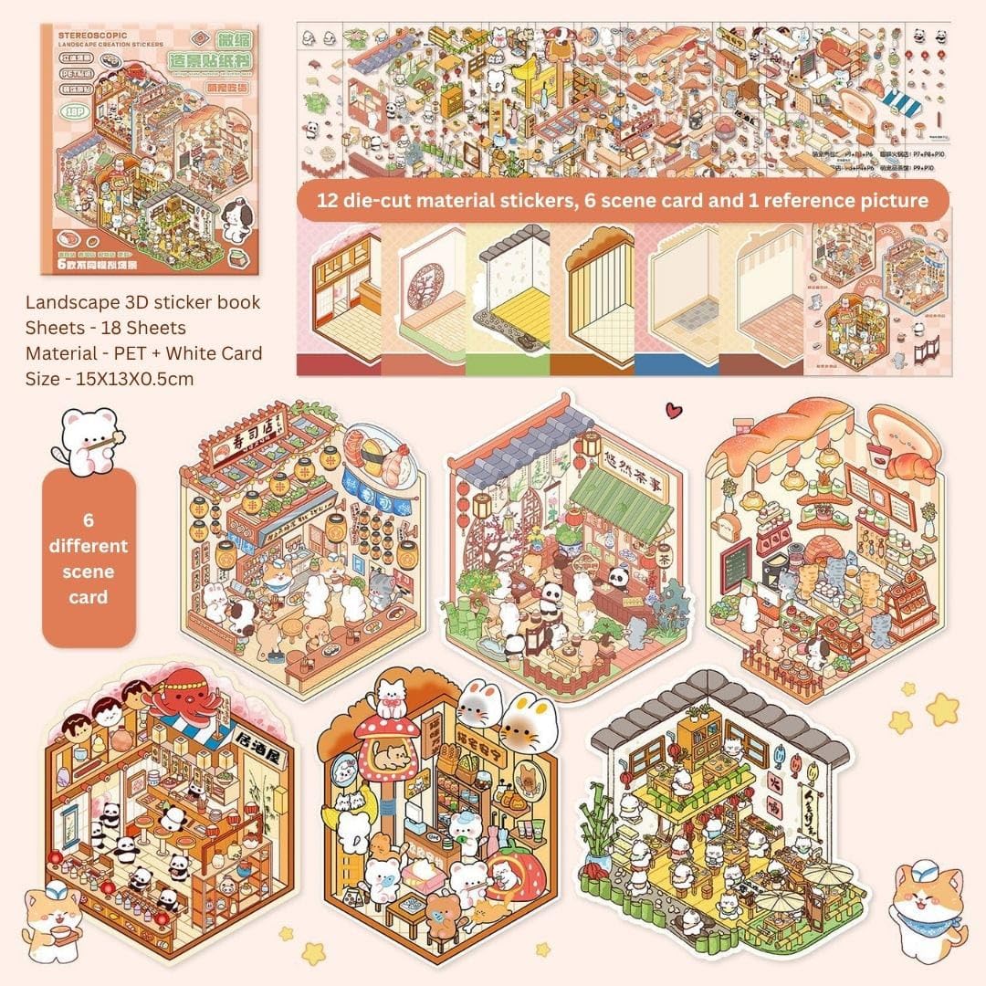 3D Sticker Book for Kids - DIY Collage Fun -2